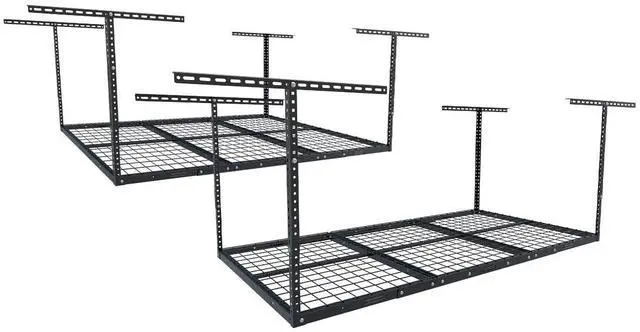Main image of 2 Pack 4x6 Overhead Garage Storage Adjustable Ceiling Rack 72" Length x 48" Width x 40" Height, 450lbs Weight Capacity, Black, Classic Series