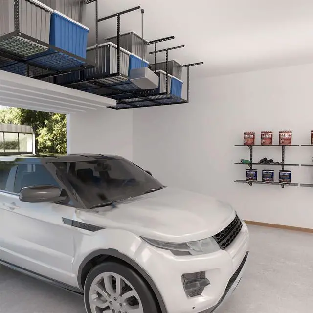 Alt view image 6 of 6 - 2 Pack 4x6 Overhead Garage Storage Adjustable Ceiling Rack 72" Length x 48" Width x 40" Height, 450lbs Weight Capacity, Black, Classic Series