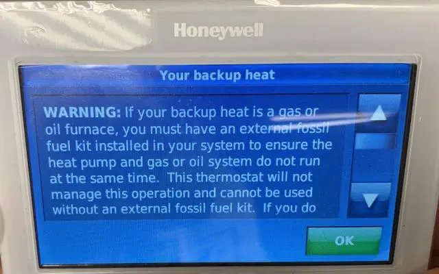Alt view image 4 of 5 - TH9320WF5003 Wi-Fi 9000 Color Touch Screen Programmable Thermostat, 3.5 x 4.5 Inch, White, 'Requires C Wire"