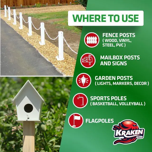 Alt view image 2 of 6 - Expanding Foam Post Hole Filler - (12x10.5 + 12x13.2 oz) 2 Part Expanding Polyurethane Concrete Alternative for Fence, Deck, Mailbox, Anchor, Waterproof Fence Post Repair Kit, 12 Pack