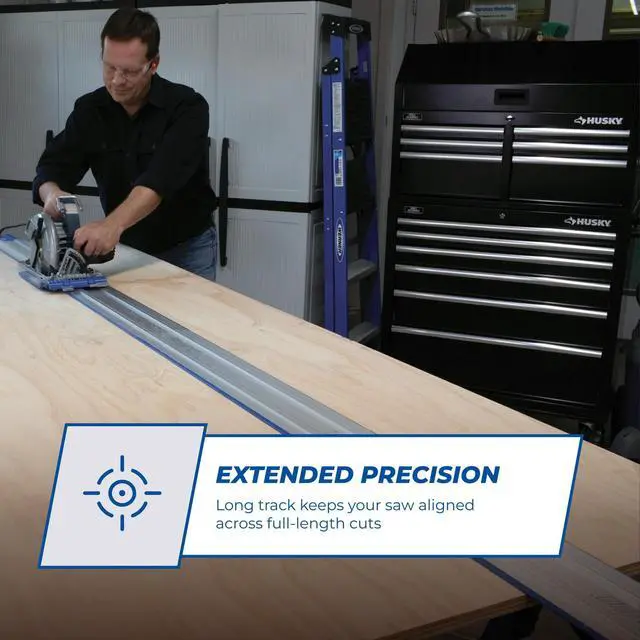 Alt view image 4 of 6 - KMA3700 Accu-Cut XL - Universal Track Saw Guide System - Cuts up to 100" Long - No Clamps Needed - Make Straight, Cross, Rip & Angled Cuts Easily - Circular Saw Guide - Woodworking Tool