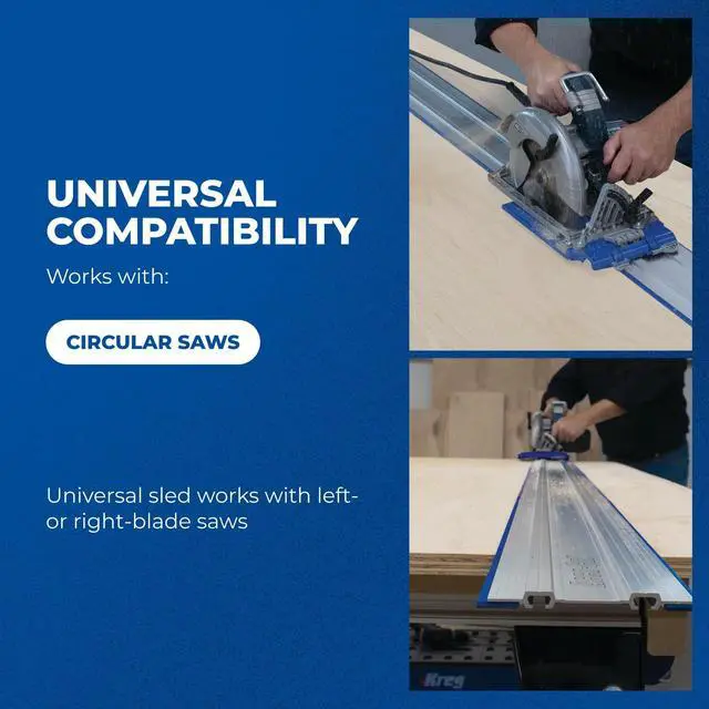 Alt view image 6 of 6 - KMA3700 Accu-Cut XL - Universal Track Saw Guide System - Cuts up to 100" Long - No Clamps Needed - Make Straight, Cross, Rip & Angled Cuts Easily - Circular Saw Guide - Woodworking Tool
