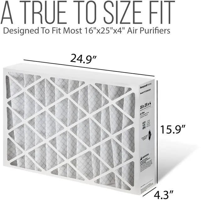 Alt view image 2 of 6 - Furnace Filters 16x25x4 - HVAC Air Filter Replacement FC100A1029 Merv 11 with Easy Disposal Bag (3 Pack)