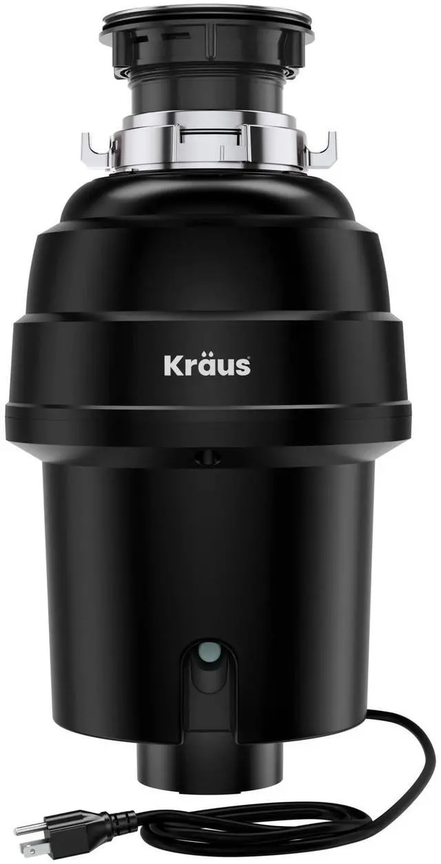 Main image of WasteGuard 1 HP Ultra-Quiet Garbage Disposal with Quick Connect, Kitchen Sink Drain Cover, Power Cord and Flange Included, KWD100-100MBL