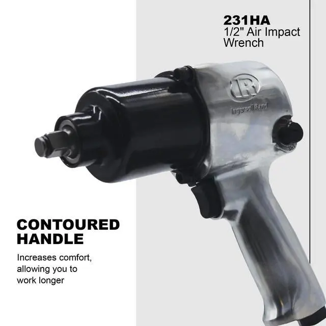 Alt view image 4 of 4 - 231HA 1/2" Air Impact Wrench, Super Duty, 600 ft-lb Torque, Friction Ring Retainer, Pistol