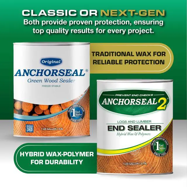Alt view image 4 of 6 - Classic Log and Lumber End Sealer, Prevents Checking, 5 Gallon | Water Based Wax Emulsion, Prevents up to 90% of Checking, Drying Splits Prevention, Hardwood & Softwood