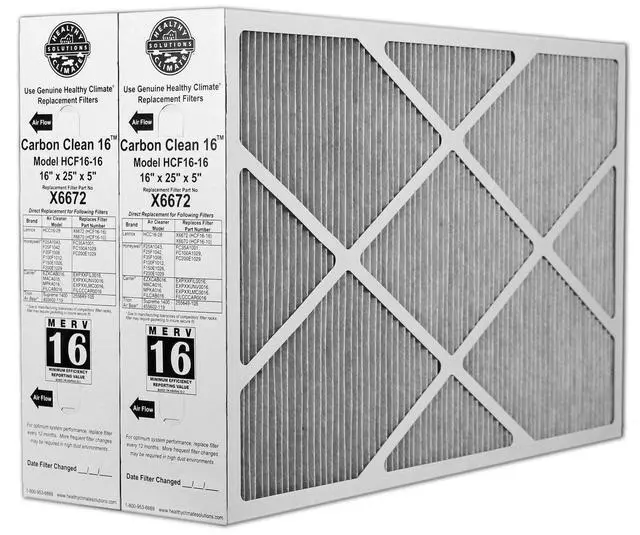 Main image of Lennox Carbon Coated X6672 MERV 16 Filter (2 Pack)