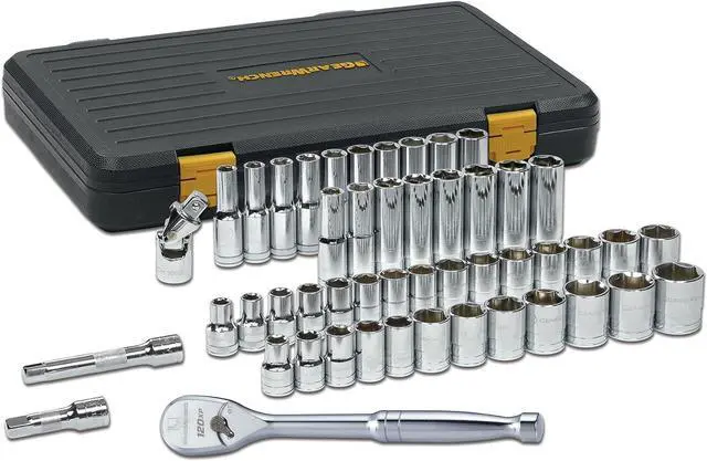 Main image of 49 Pc. 1/2" Drive 6 Pt. 120XP Mechanics Tool Set, Standard & Deep, SAE/Metric - 80700P