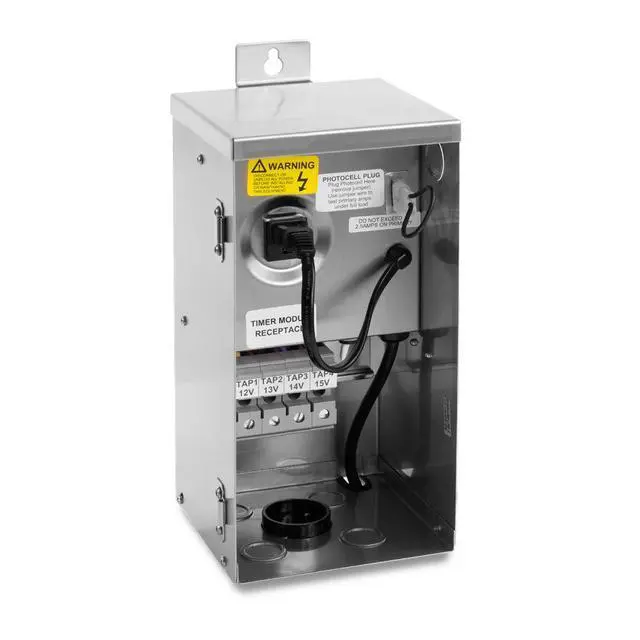 Alt view image 3 of 6 - 300W Multi-Tap Low age Transformer with Timer/Photocell for Landscape Lighting