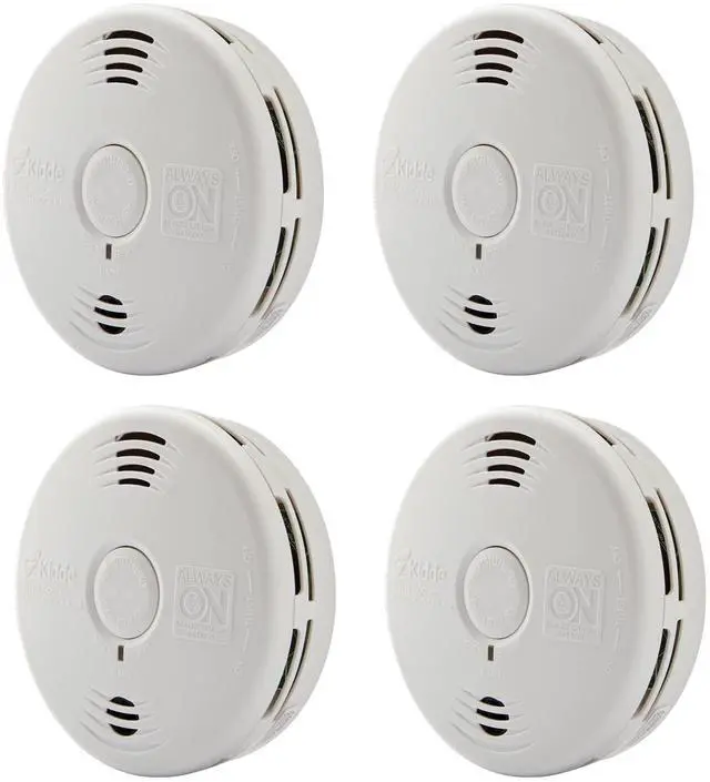 Main image of Smoke & Carbon Monoxide Detector Combo, 10-Year Battery, Replacement Alert, 4 Count (Pack of 1)