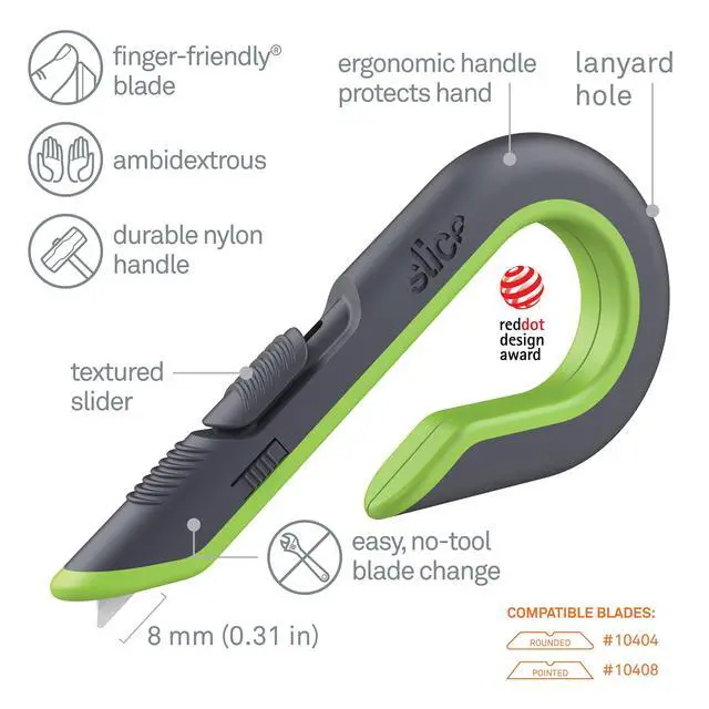 Alt view image 2 of 6 - Auto-Retractable Box Cutter, Heavy Duty Utility Knife, Safe Ceramic Blade Lasting 11x Longer than Metal, 6 Pack