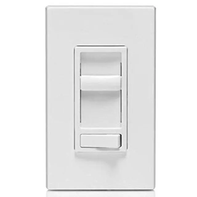 Alt view image 3 of 3 - 6674-P0W SureSlide Universal 150-Watt LED and CFL/600-Watt Incandescent Dimmer, White, 8 Pack