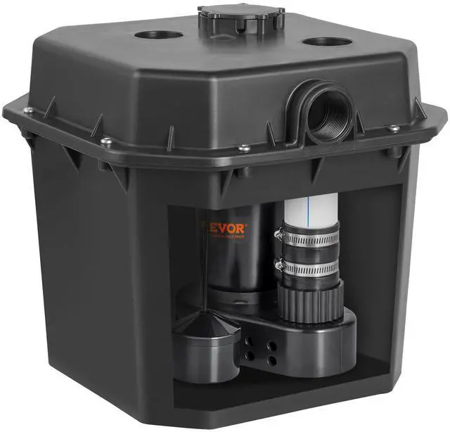 Main image of Utility Sump Pump, 1/2 HP, 120-Volt, 3500 GPH Flow, 28 ft Head, Under-Sink System with 6 Gallon Basin, Automatic Utility/Laundry Pump, Drain Pump with 1-1/2" NPT Outlet, Black