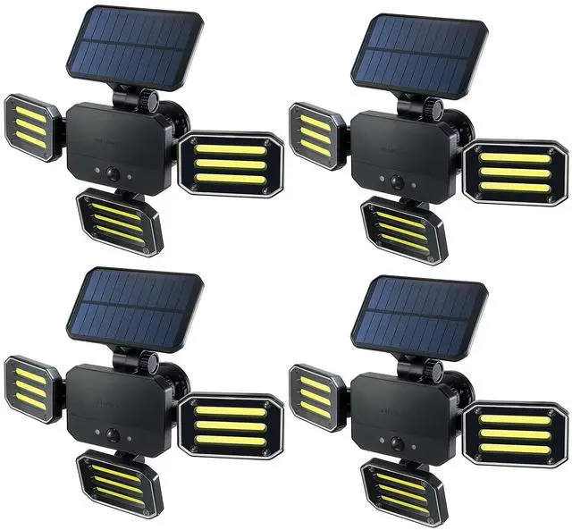 Main image of Bionic Floodlight Solar Light Outdoor Waterproof Patio Light Motion Sensor Outdoor Lights w/ Remote Control 3 Heads Wall Lights - Wireless, 50% Brighter-108 COB LED For Lawn, Garden, As Seen On TV