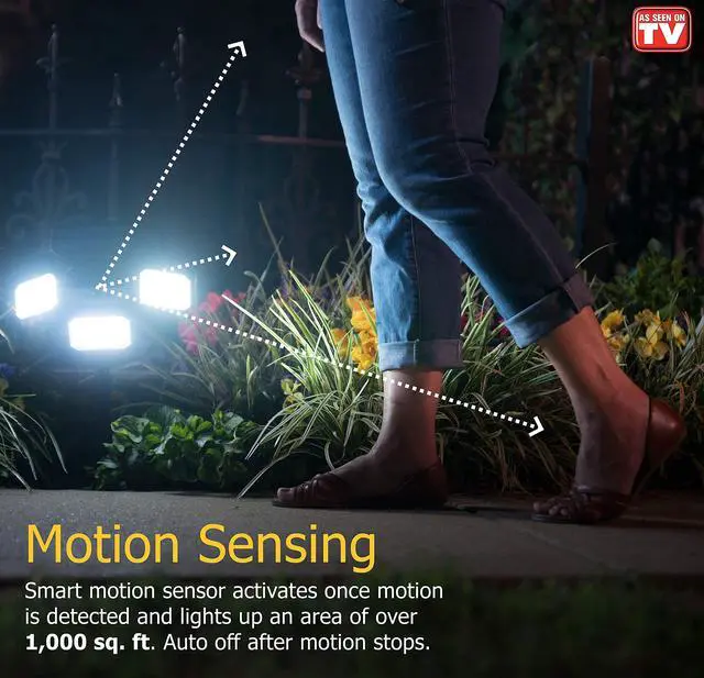 Alt view image 2 of 6 - Bionic Floodlight Solar Light Outdoor Waterproof Patio Light Motion Sensor Outdoor Lights w/ Remote Control 3 Heads Wall Lights - Wireless, 50% Brighter-108 COB LED For Lawn, Garden, As Seen On TV