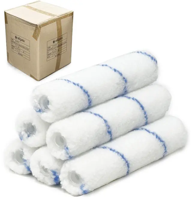 Main image of 6" Mini 3/8" Nap Shedless Microfiber Paint Roller Cover for Door Trim Furniture Cabinets - 432 Pack Case Lot - TH10380