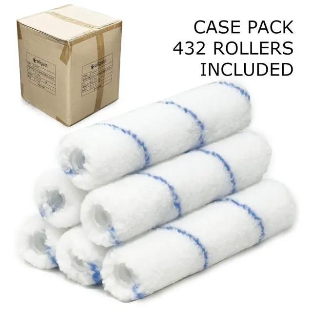 Alt view image 3 of 3 - 6" Mini 3/8" Nap Shedless Microfiber Paint Roller Cover for Door Trim Furniture Cabinets - 432 Pack Case Lot - TH10380