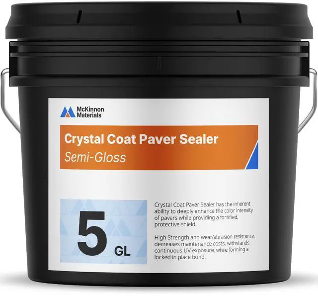 Main image of McKinnon Concrete and Paver Sealer 5 Gallon, Penetrating Semi-Gloss Wet Look Sealer for Brick, Stone, Natural Stone, Outdoor and Indoor Use, UV Resistant