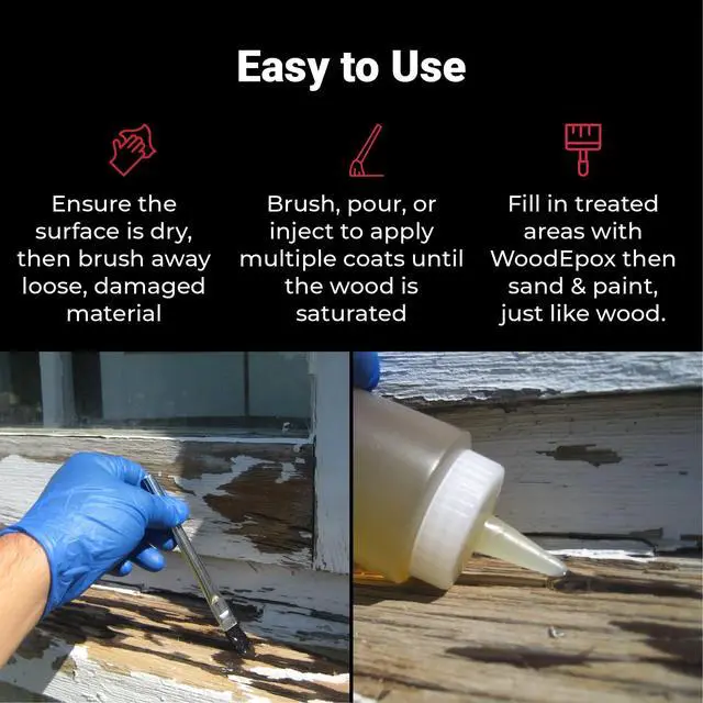 Alt view image 4 of 6 - LiquidWood Kit - 2 Gallon - 2-Part Structural Wood Epoxy Resin - Wood Hardener and Consolidant - Perfect Primer for WoodEpox Epoxy Wood Filler | Wood Hardener and Consolidant, Perfect Primer for WoodE