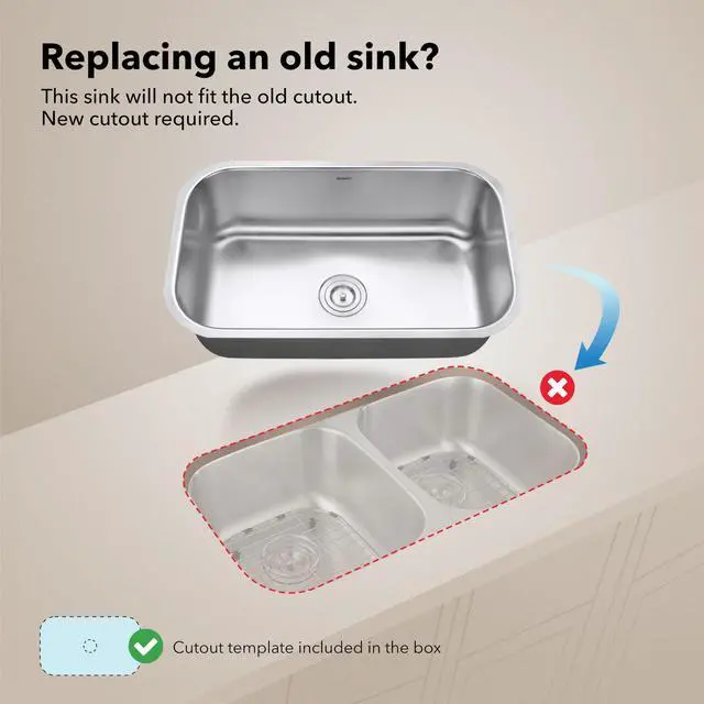Alt view image 3 of 6 - 30-inch Undermount Kitchen Sink Single Bowl - 16 Gauge Stainless Steel Kitchen Sink with Brushed Finish hides scratches - Easy-to-Clean Single Bowl Undermount Sinks - RVM4250