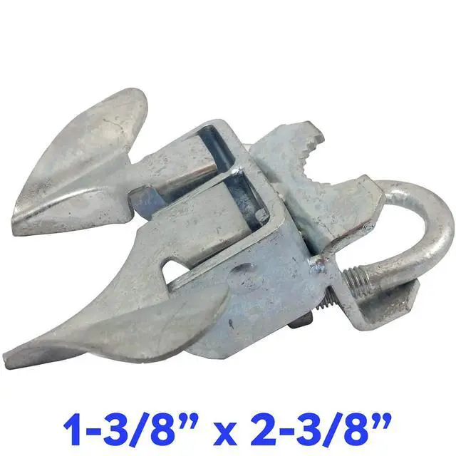 Alt view image 2 of 6 - Galvanized Chain Link Fence Butterfly Gate Latch - 1-3/8" Gate Frame and 2-3/8" Gate Post - CASE Qty 25