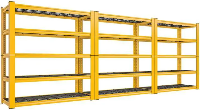 Main image of 72''H Garage Shelving 3010 LBS Storage Shelves Adjustable Metal Shelving 5 Tier Metal Shelves for Storage Industrial Shelf for Kitchen Pantry Warehouse Basement 72" HX35.5 WX16 D, 3 Pack