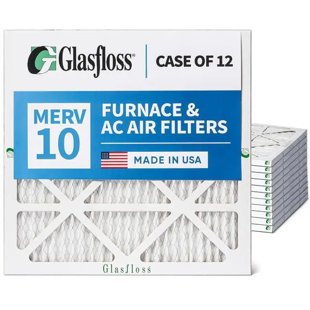 Alt view image 5 of 5 - 21-1/2 x 23-5/16 x 1 MERV 10 Pleated Air Filters Case of 12. Replacement filters for Carrier, Payne, & Bryant