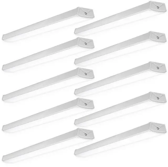 Main image of Sunco 10 Pack LED Garage Ceiling Lights Wraparound Fixture 4FT,Linkable Shop Light, 3500 LM, 40W=300W, 6000K Daylight Deluxe, Hardwired, Surface Mount, Utility Workshop Light ETL