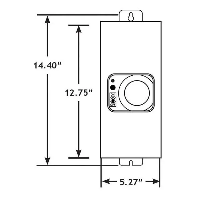 Alt view image 5 of 5 - 100W Slim Line Low age Transformer (15V) with Timer/Photocell for LED Landscape Lighting