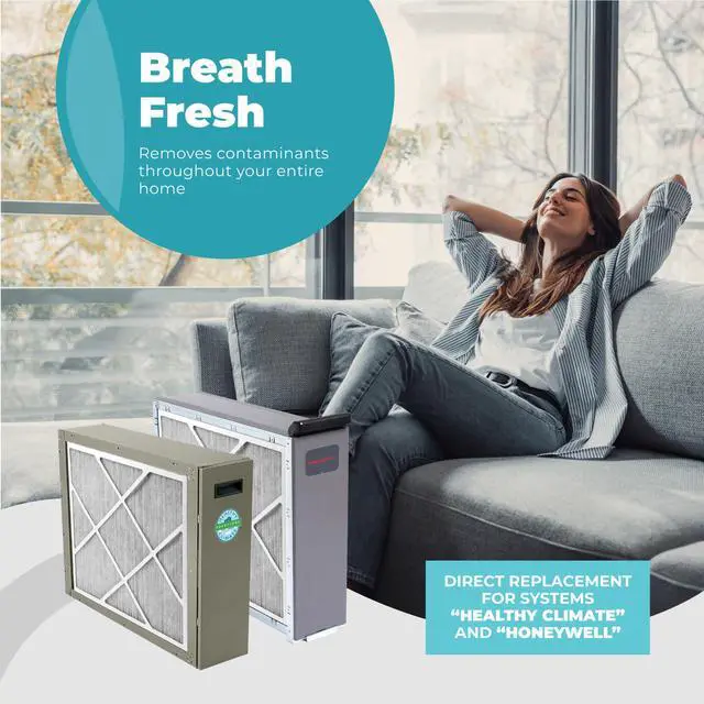 Alt view image 4 of 6 - Lennox X6672 16x25x5 Furnace Filter, Lennox Carbon Clean Merv 16 Home HVAC Air filter, 3 Pack with Cleaning Cloth