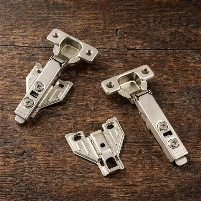 Alt view image 3 of 6 - 100-Pack, Full Overlay Cabinet Door Hinges,105 Degree Adjustable Concealed Kitchen Cabinet Hinges Soft Close for Face Frame Cabinet, with Screws - Durable and Easy Installation