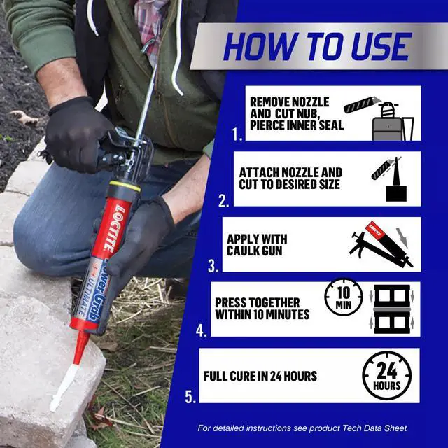 Alt view image 2 of 6 - Power Grab Ultimate Construction Adhesive, 9 fl oz Cartridge, 12 Pack - Versatile High Strength, Wide Temperature Range Construction Glue