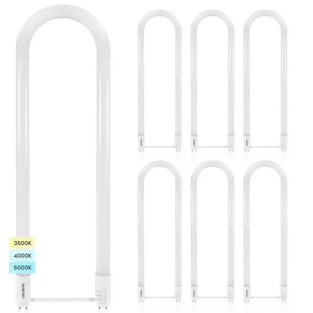 Main image of U Bend LED Tube Light, T8 T12, 17.5W (32W Equivalent), 3 Colors 3500K | 4000K | 5000K, 2100 Lumens, Fluorescent Light Tube Replacement, Direct or Ballast Bypass, UL Certified, G13 Base, 6-Pack