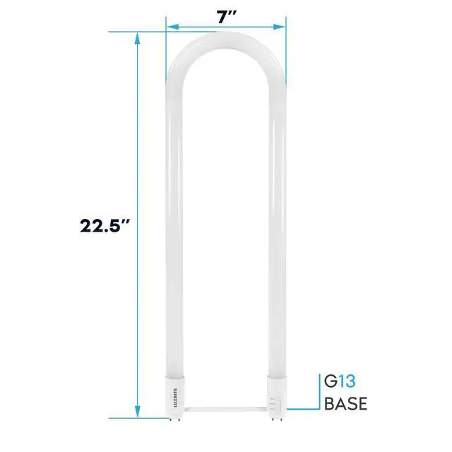 Alt view image 4 of 6 - U Bend LED Tube Light, T8 T12, 17.5W (32W Equivalent), 3 Colors 3500K | 4000K | 5000K, 2100 Lumens, Fluorescent Light Tube Replacement, Direct or Ballast Bypass, UL Certified, G13 Base, 6-Pack