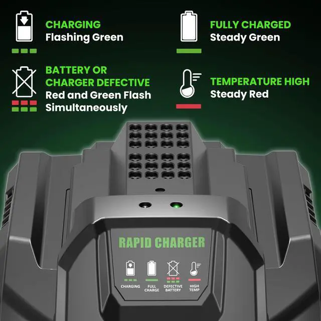 Alt view image 5 of 6 - 1Pack 10.0Ah Battery Replacement for EGO 56V BA4200 Lithium Battery and CH2100 Charger