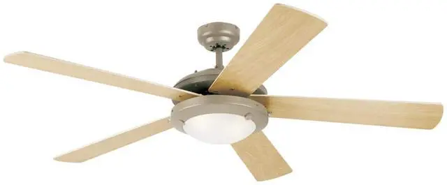 Main image of 7234100 Comet Indoor Ceiling Fan with Light, Brushed Pewter