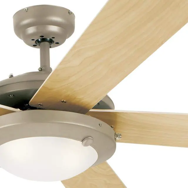Alt view image 2 of 5 - 7234100 Comet Indoor Ceiling Fan with Light, Brushed Pewter