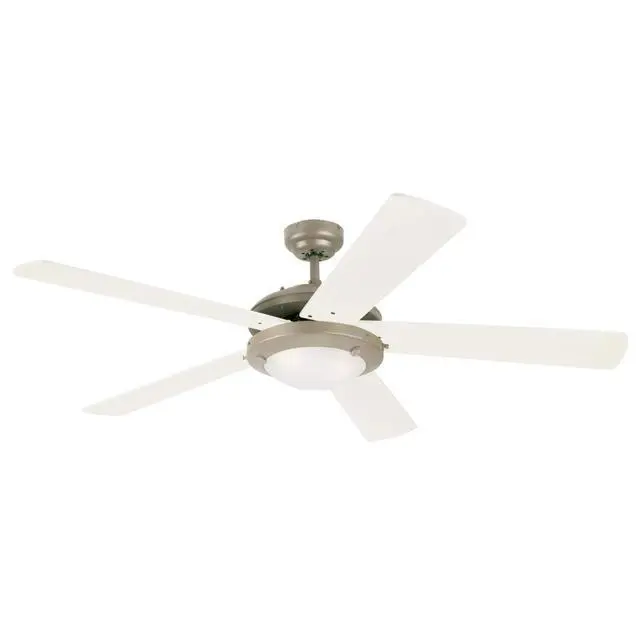 Alt view image 3 of 5 - 7234100 Comet Indoor Ceiling Fan with Light, Brushed Pewter