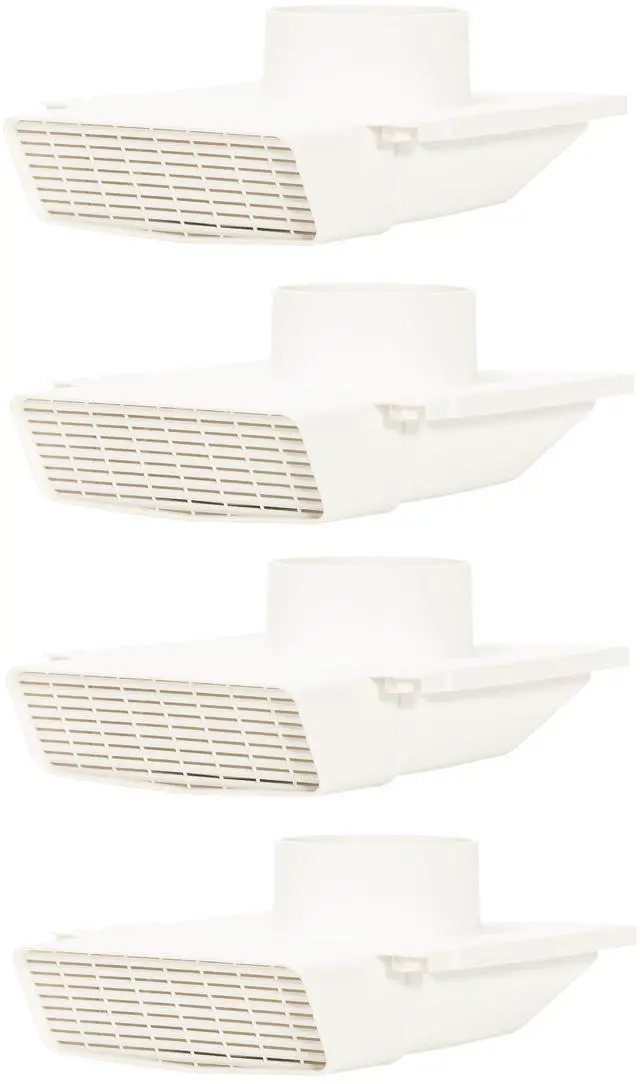 Main image of PreVent-It Soffit Vents 4 Inch - Only Design that Prevents Moist Air from Re-entering Home, Under Eave Exterior Vents for Bathroom Exhaust Fan, Screws Included, White, 4-Pack