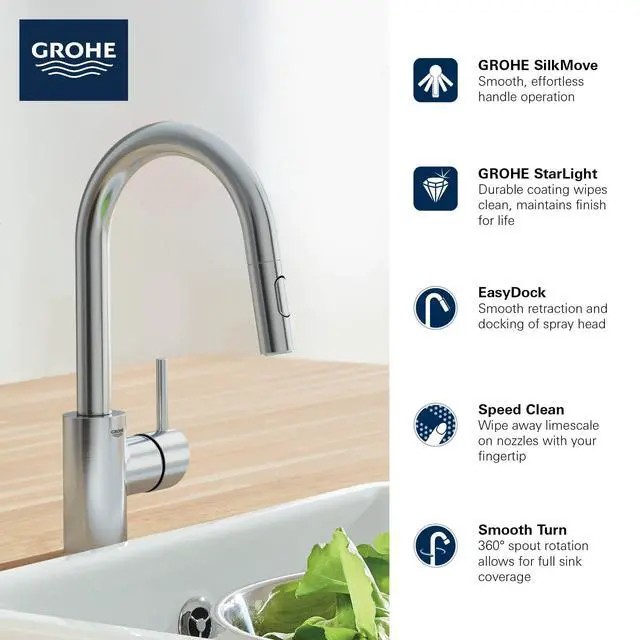 Alt view image 3 of 6 - 32665003 Concetto Pull-Down Kitchen Faucet with Sprayer, 1.75 GPM, Chrome