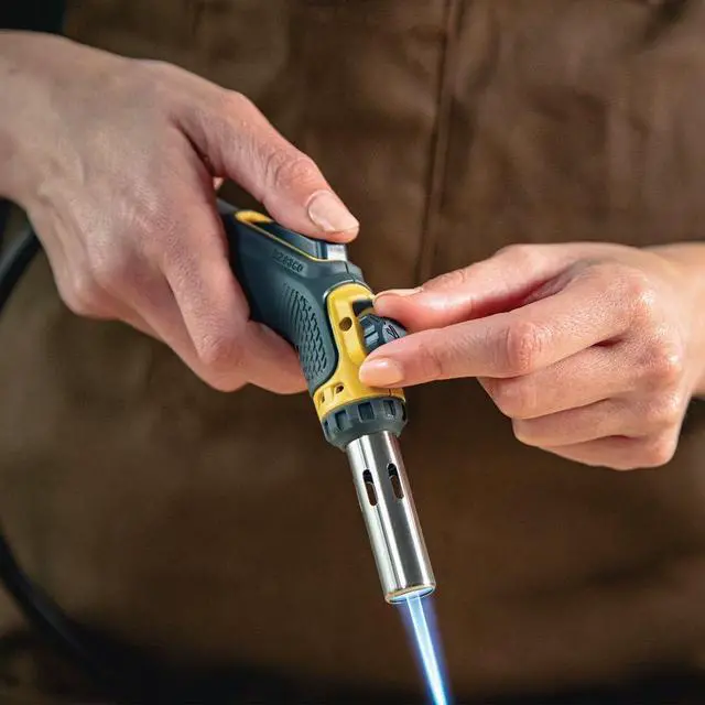 Alt view image 6 of 6 - FirePoint Creator Tool, Precision Flame Hand Torch for use with MAP-Pro or Propane Fuel (Firepoint Tool + 3 MAP Pro Cylinders)