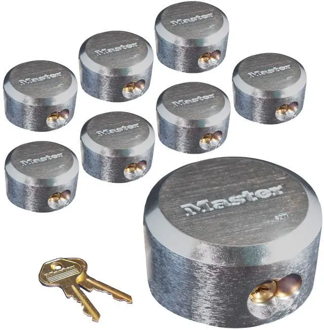 Main image of 6271KA 8 Pack - 2-7/8in. ProSeries Reinforced Hidden Shackle Rekeyable Pin Tumbler Keyed Alike Padlock, Chrome