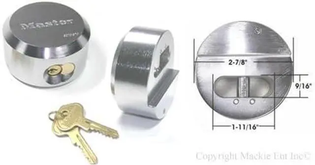 Alt view image 3 of 3 - 6271KA 8 Pack - 2-7/8in. ProSeries Reinforced Hidden Shackle Rekeyable Pin Tumbler Keyed Alike Padlock, Chrome