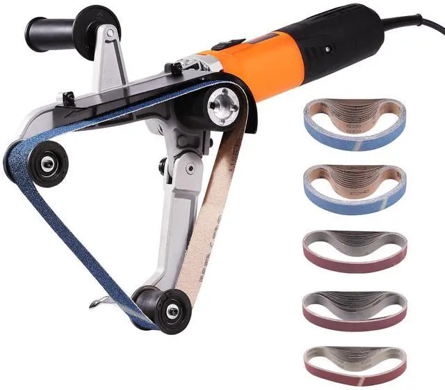Main image of Pipe Tube Polisher Sander, 1000W 120V Pipe Belt Sander with 6 Speeds 1100-3200rpm, Professional Belt Sander Grinding Machine with 50PCS Sanding Belts for Burnishing Finishing Rust Removal