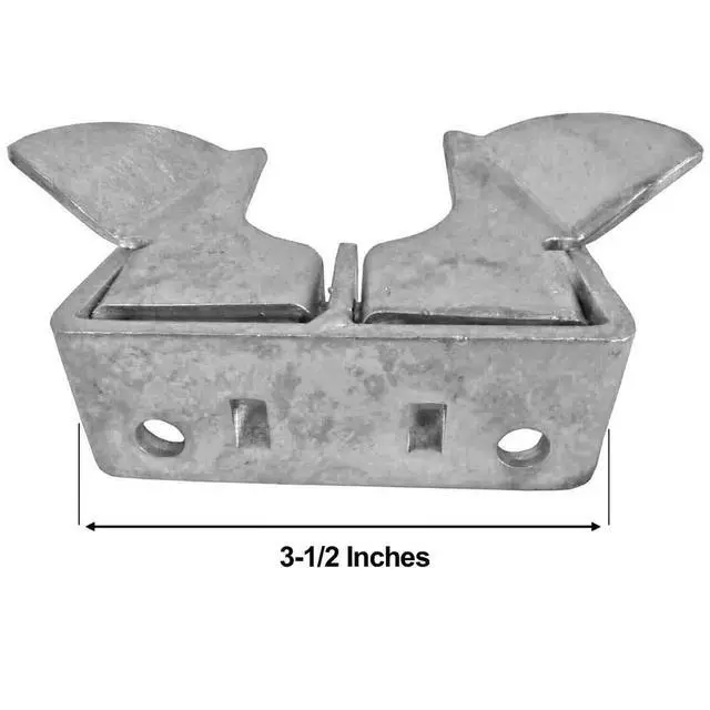 Alt view image 5 of 6 - Wall Mount Gate Butterfly Fork Latch - 1-3/8" to 1-5/8" Fork Diameter - Chain Link Fence Gate Latching Hardware CASE Qty 25
