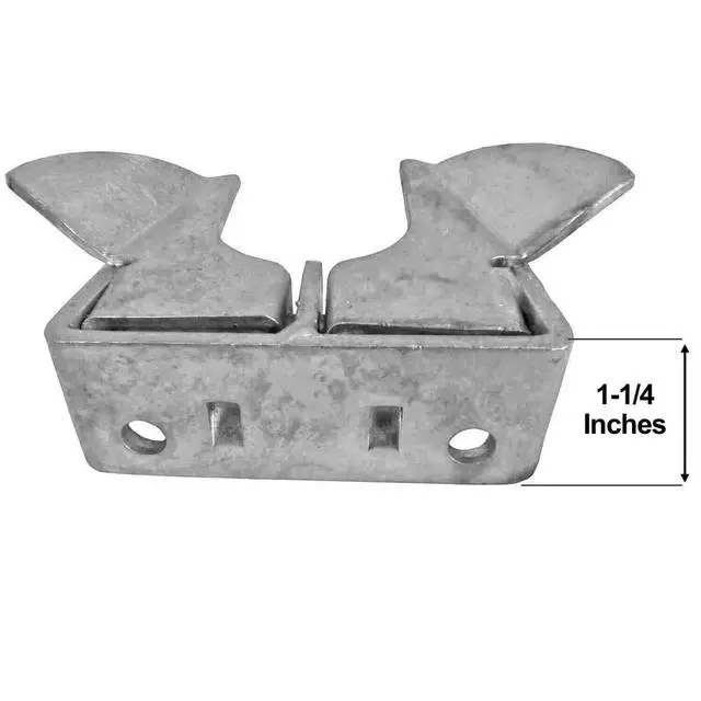 Alt view image 6 of 6 - Wall Mount Gate Butterfly Fork Latch - 1-3/8" to 1-5/8" Fork Diameter - Chain Link Fence Gate Latching Hardware CASE Qty 25