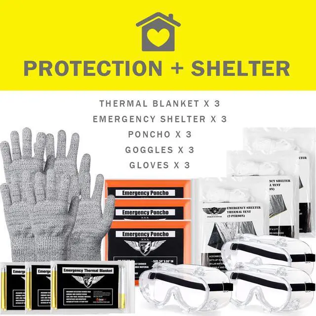 Alt view image 4 of 6 - Complete 72 Hours Earthquake Bug Out Bag Emergency Survival Kit for Family. Be Prepared for Hurricanes, Floods, Tsunami, Other Disasters