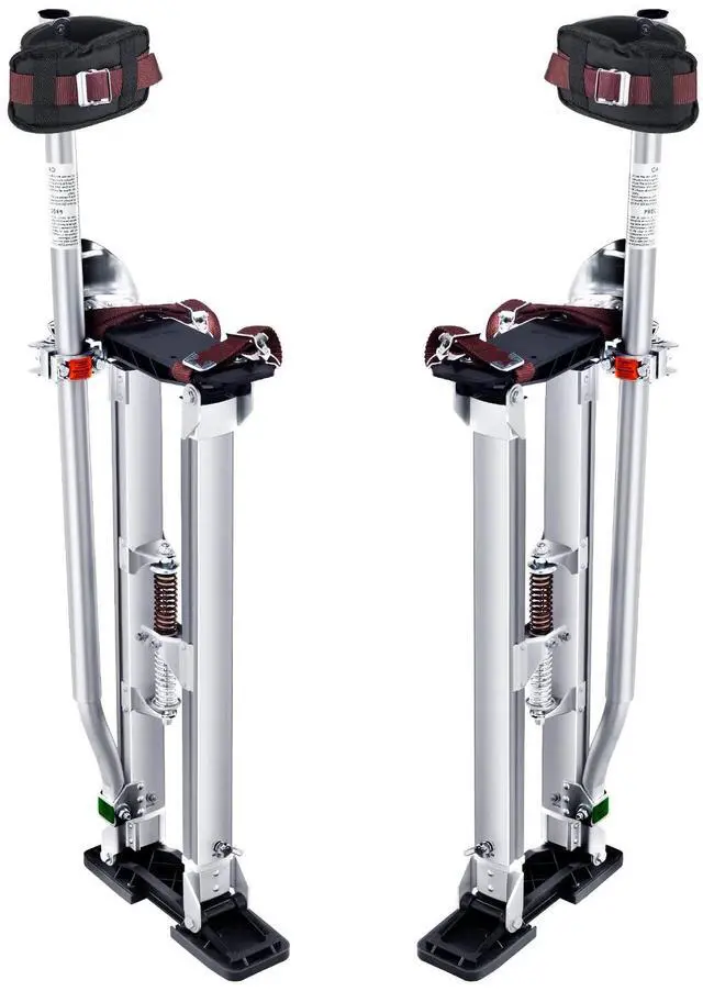 Main image of 24''-40'' Adjustable Aluminum Drywall Tool Stilts, Durable Non-Slip Work Stilts with Protective Knee Pads, for Sheetrock Painting, Taping, Walking, Silver