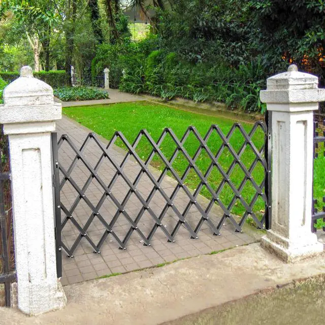 Main image of Single Folding Security Gate, 61" H x 71" W Folding Door Gate, Steel Accordion Security Gate, Flexible Expanding Security Gate, 360° Rolling Barricade Gate, Scissor Gate/Door with Padlock