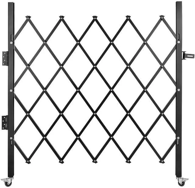 Main image of Single Folding Security Gate, 48" H x 66" W Folding Door Gate, Steel Accordion Security Gate, Flexible Expanding Security Gate, 360° Rolling Barricade Gate, Scissor Gate or Door with Padlock